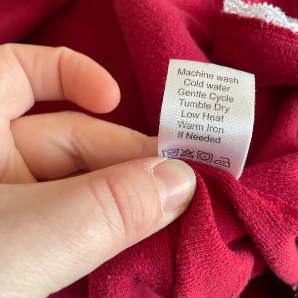 Cuddledown Long Sleeve Nightgown Size XL Red Cotton Lace Trim - Picture 7 of 7